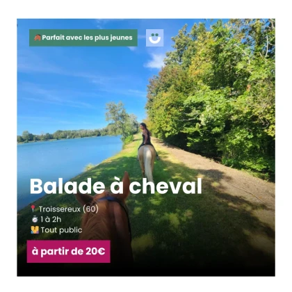 balade cheval enfants rivière